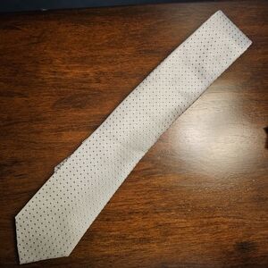 Michael Kors Silver Tie with Blue Dots